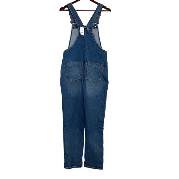 NWT J. Crew Denim Overalls Jumpsuit Button Closure Adjustable Straps S Blue Dark - Picture 16 of 16